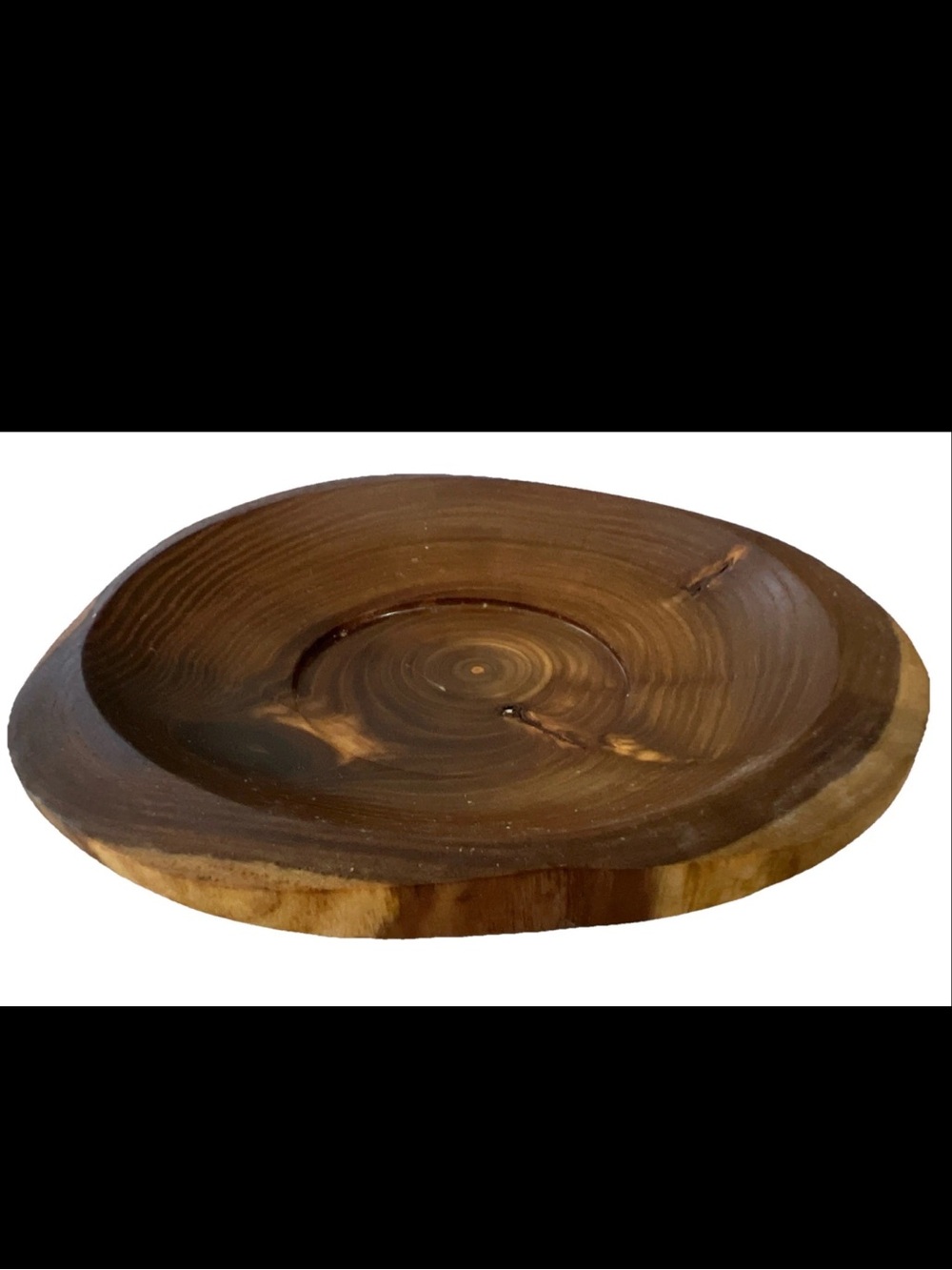 Handcrafted Rustic Wood Slice Bowl 5” Natural Tree Ring Wooden Catchall Dish